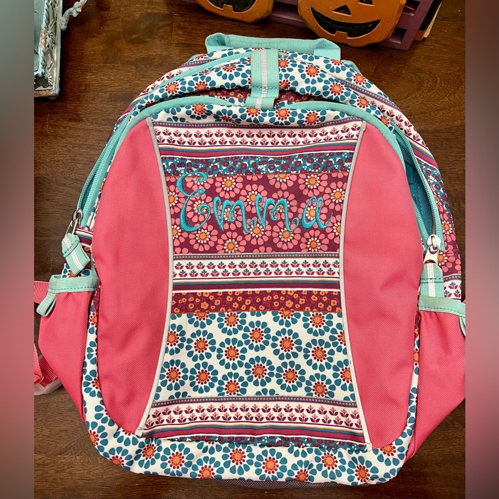 EMMA monogrammed Garnet Hill backpack